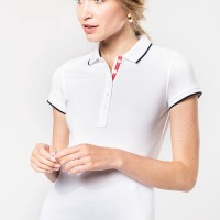 Image Produit Polo maille piquée manches courtes femme