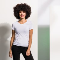 Image Produit T-shirt femme col v Feel Good