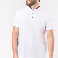 Image Produit Polo col mao manches courtes homme