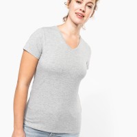 Image Produit T-shirt col V manches courtes femme