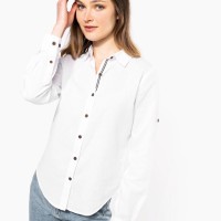 Image Produit Chemise lin et coton manches longues femme