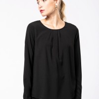 Image Produit Blouse crêpe manches longues femme