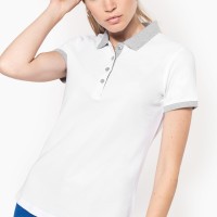 Image Produit Polo piqué bicolore femme