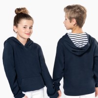 Image Produit Sweat-shirt à capuche contrastée à motifs enfant unisexe