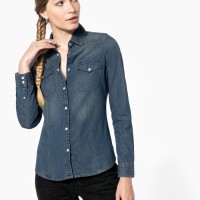 Image Produit Chemise denim manches longues femme