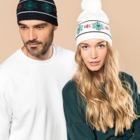 Image Produit Bonnet motifs de Noël