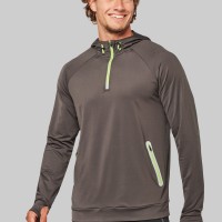 Image Produit Sweat-shirt à capuche 1/4 zip sport unisexe