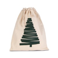 Image Produit Sac coton à cordon motif sapin