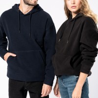 Image Produit Sweat-shirt à capuche oversize en micropolaire recyclée unisexe