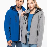 Image Produit Veste Softshell 3 couches à capuche avec manches amovibles unisexe