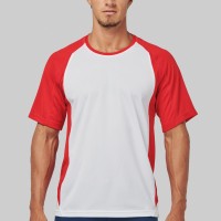 Image Produit T-shirt de sport bicolore manches courtes unisexe